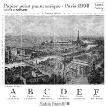 Papier Peint Panoramique Gravure - Paris 1900