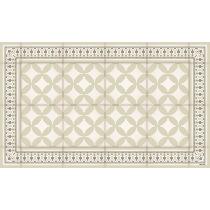 Tapis Vinyle Carreaux de Ciment - Césarine - Beige Patiné