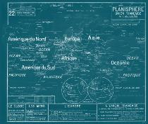 Carte Scolaire Murale Vidal Lablache n°22 - Planisphère