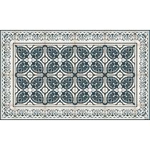 Tapis Vinyle Carreaux de Ciment - Bathilde - Bleu Vintage