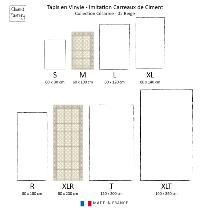 Tapis Vinyle Carreaux de Ciment - Césarine - Beige Patiné