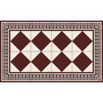 Tapis Vinyle Carreaux de Ciment - Alphonsine - Bordeaux Vintage